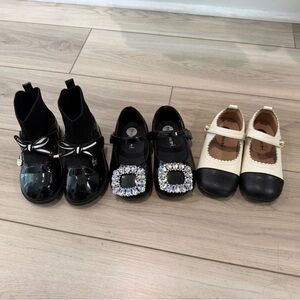 Stylish Kids' Shoes Set - Black and Cream